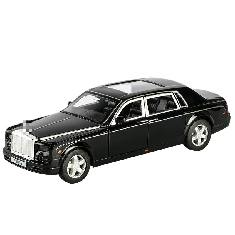 

Alloy 1:32 Model Phantom Car Models Sound Light Boy Toys Car 6 Open Doors Kid's Toy Simulation Engine Power Sound and Car Trunk