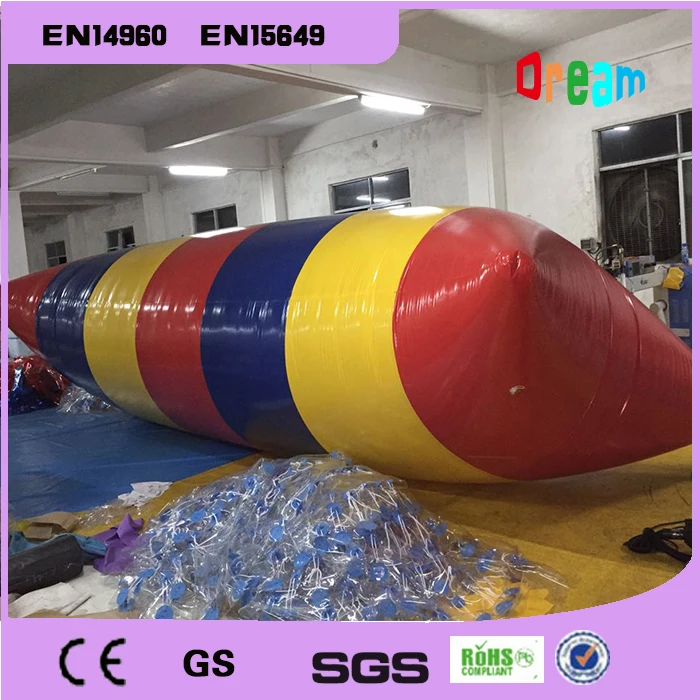 Free Shipping 7*3m 0.9mm PVC Inflatable Trampoline Water Pillo Water