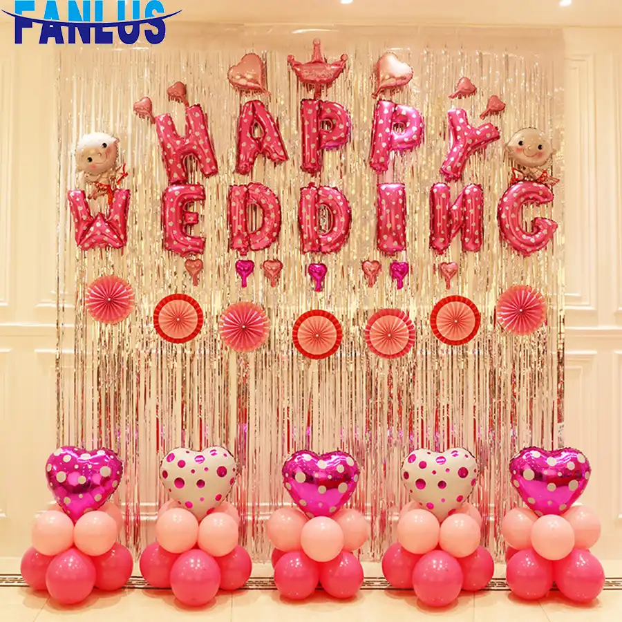 200cm Colorful Foil Fringe Tinsel Rain Curtains Wedding Backdrop