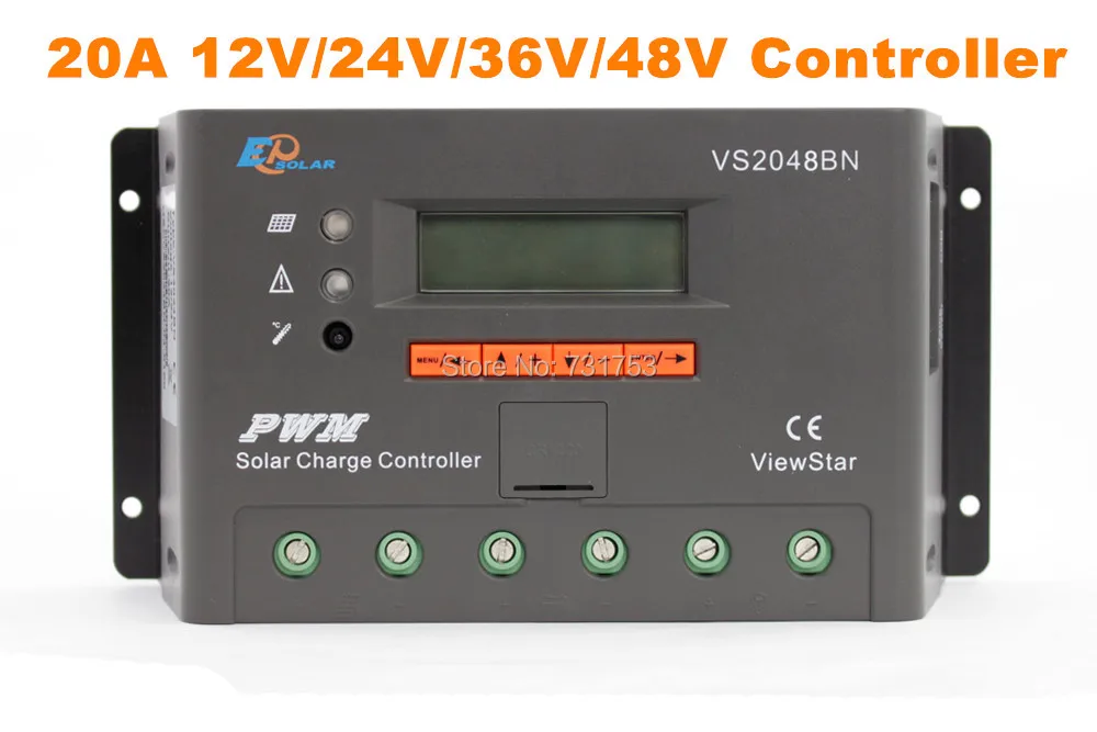 

MAYLAR@ 20A 12V 24V 48V Auto PWM Solar Charge Controller LCD Display With Solar Panels And Battery For Solar Power Generator