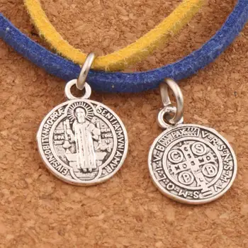 

14.7x11.7mm Saint Benedict Medal Cross Spacer Charm Beads 220PCS zinc alloy Pendants Alloy Handmade Jewelry DIY T1691