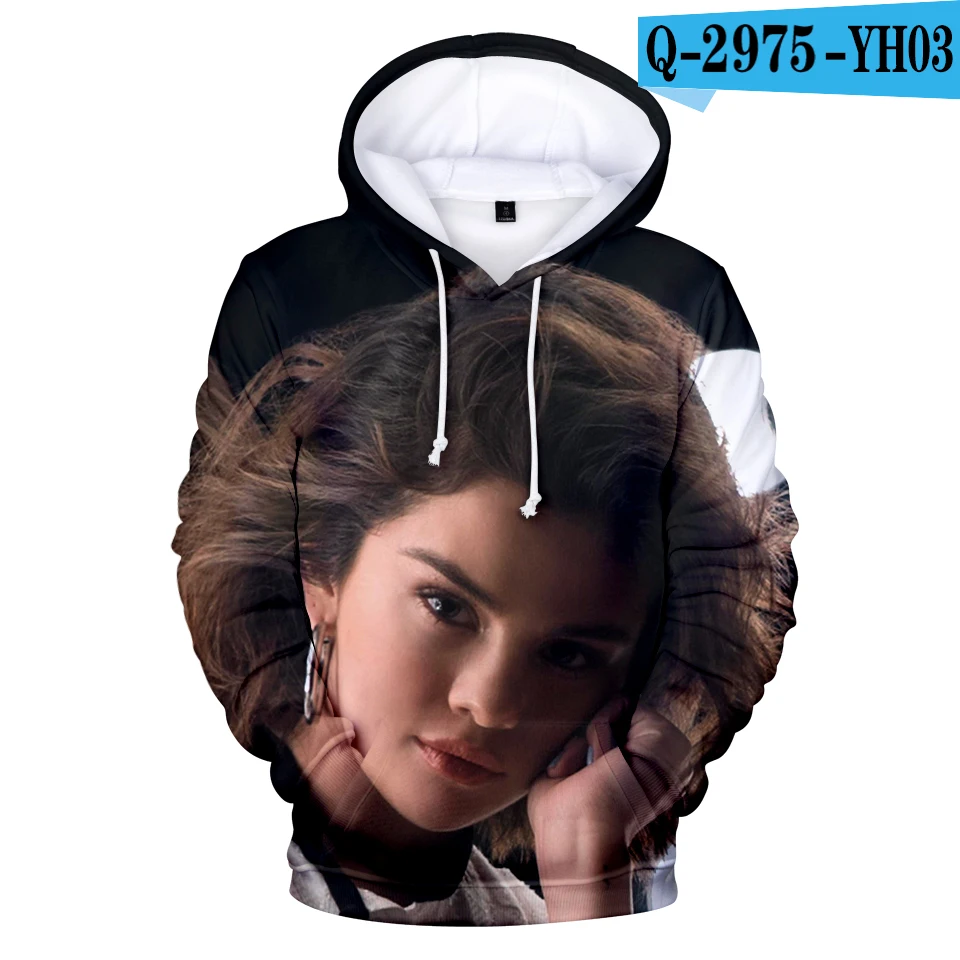 Aikooki 3D Selena Gomez толстовки для мужчин/женщин Толстовка Зимняя с капюшоном певица Selena Gomez модная одежда - Цвет: As Picture