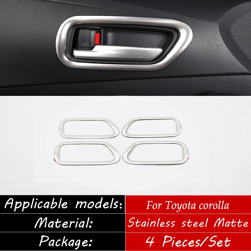 

Для Toyota corolla 2019 2020 Внутренняя дверь автомобиля из нержавеющей стали защитная втулка рамка Крышка отделка автомобиля Стайлинг Аксессуары 4 шт
