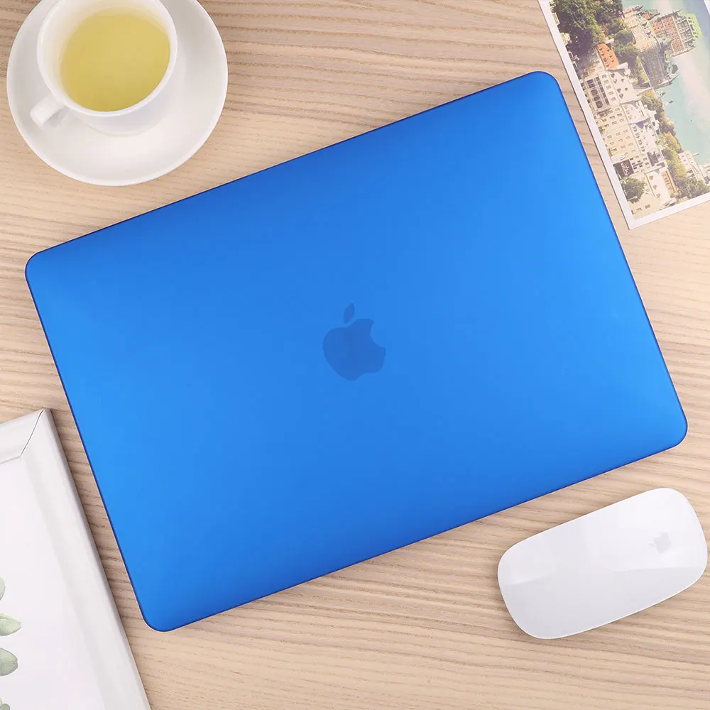 Для MacBook Pro Air retina 11 12 13 1" Кристальный и матовый чехол для ноутбука для Macbook Pro 13 15 16 Touch Bar A2159 A1989 A2141 - Цвет: Matte Dark Blue
