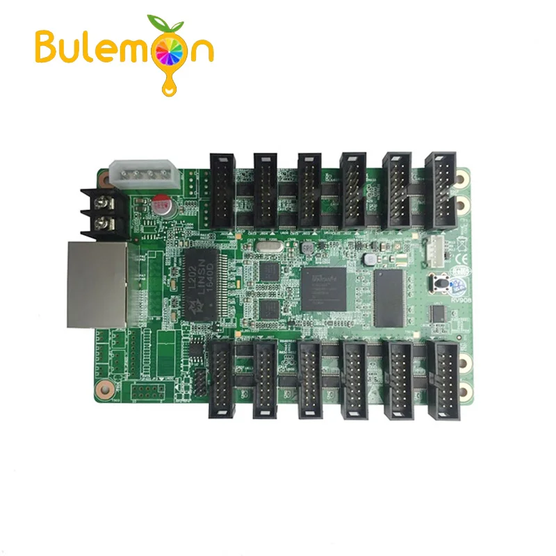 

RV908(RV908M32) LED Display control system Receiving Card Support Static, 1/2, 1/4, 1/8, 1/16, 1/32 Scan, Work with TS802D