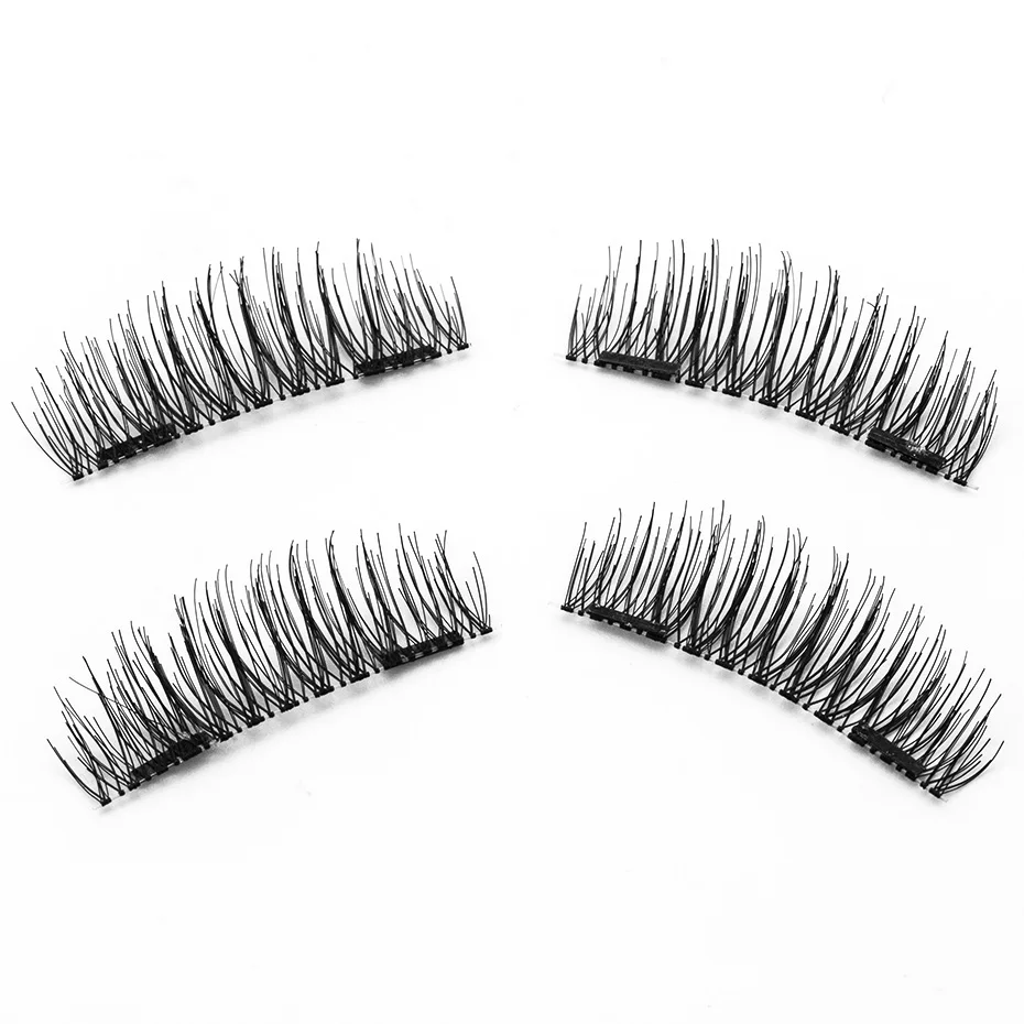 

Shozy 0.2mm Magnetic Lashes 6D Magnet Eyelashes 4 Pcs/1 Pair Fake Eyelashes extension with 2 pieces Magnet-24P-S