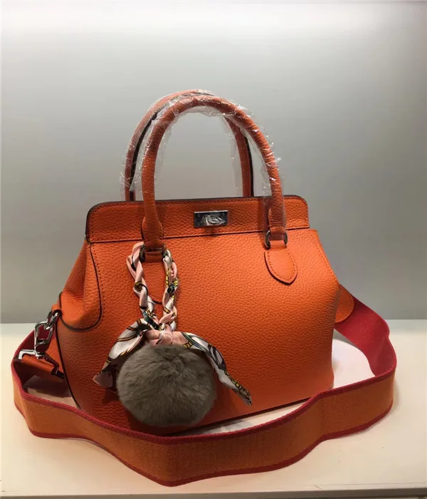 Kafunila, женские дизайнерские брендовые сумки из натуральной кожи с замком и застежкой, роскошные сумки через плечо, сумки-мессенджеры на плечо - Цвет: orange