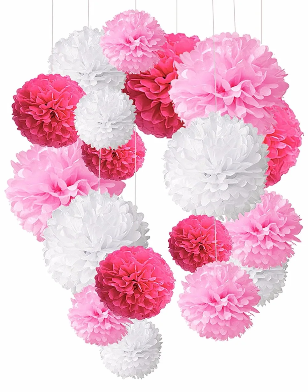  FANLUS 30cm 12inch Tissue Paper Balls Assorted Colors Tissue Paper Flower Ball Birthday Decoration Wedding Decor Party Decor (5)