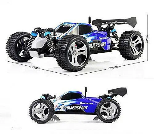 

LeadingStar Wltoys A959 Vortex 1/18 2.4G 4WD Electric RC Car Off-Road Independent Suspension Buggy RTR-Blue