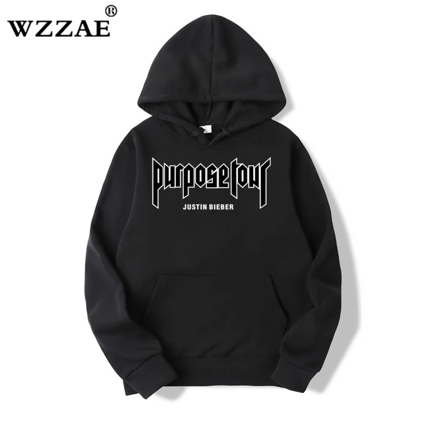 Justin Bieber Purpose Tour Hip Hop Hoodies Men Cotton Thin Autumn Casual Mens Tracksuit Hooded Streetwear Male Sweatshrits Hoody