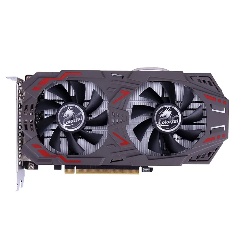 Цветная видеокарта GeForce GTX1060 6 ГБ GDDR5 игровой V4 видео Графика карты 1506-1708 MHz PCI-E X16 (3,0) DVI + HDMI + DP видеокарта 2 вентилятора