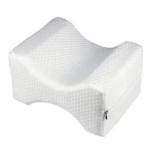 Resilience Knee Memory Pillow Pregnancy Relief Sciatic Pain for Side or Back Sleepers with Washable Case Cover