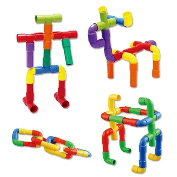 

Colorful Educational Water Pipe Building Blocks Toys For Children DIY Assembling Pipeline Tunnel Block Model Toy For Kids