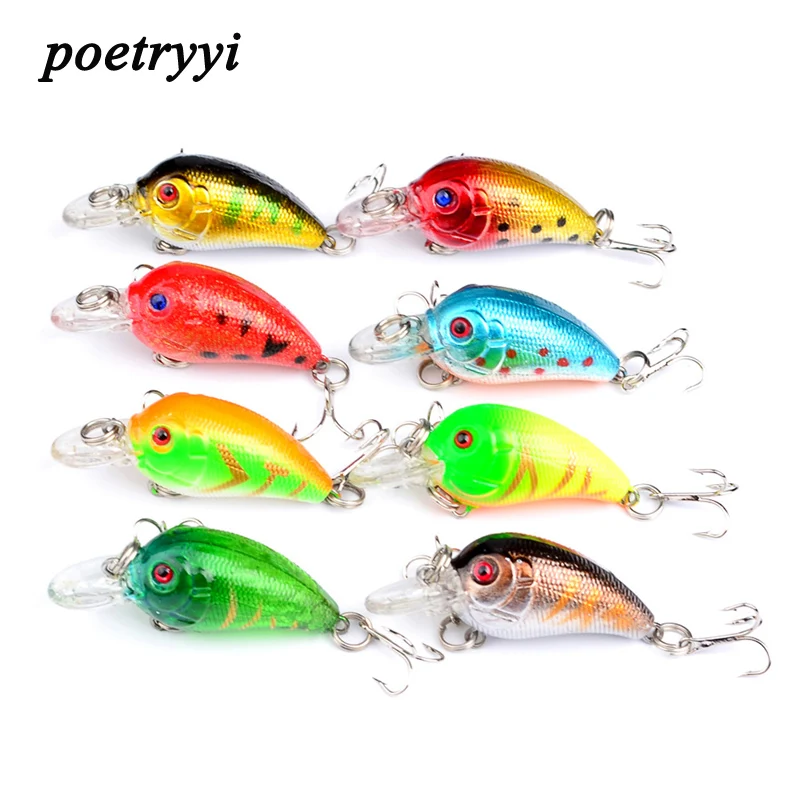 

1pc Crankbait Fishing Lures 4.5cm 4.2g isca artificial Hard Bait Bass Pike Carp Fishing Wobbler 5 Colors Fishing Tackle 30