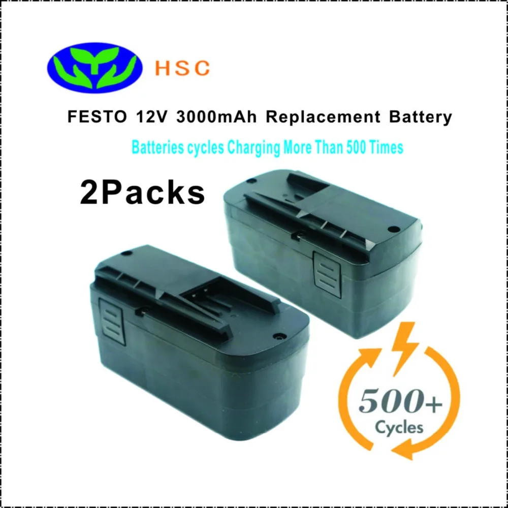

2PCS 3000mAh Rechargeable Battery Pack FET12C NiMh Battery 12V Replacement Festool BPS12 TDK12 C12 Original Battery Pack 12V
