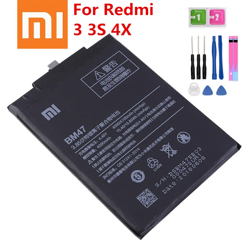

Xiao Mi BN41 Original Phone Battery For Xiaomi Redmi Note 4 4X 3 Pro 3S 3X 4X Mi 5 BN43 BM22 BM46 BM47 Replacement batteries