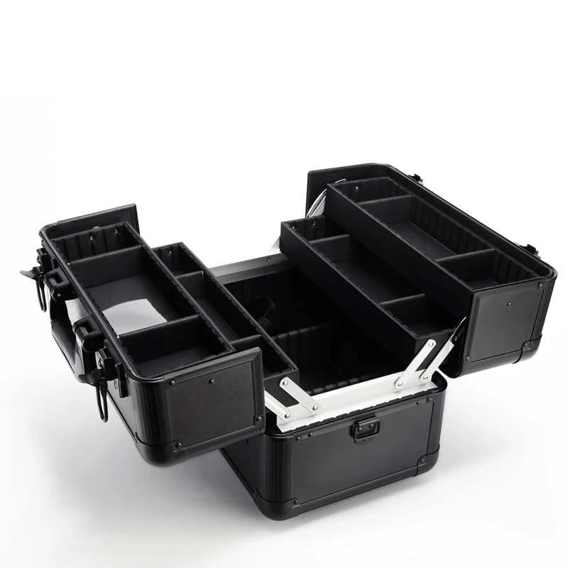 Hot Sale Professional Aluminium alloy Make up Box Makeup Case Beauty Case Cosmetic Bag Multi Tiers Lockable Jewelry Box Hot Sale Professional Aluminium alloy Make up Box Makeup Case Beauty Case Cosmetic Bag Multi Tiers Lockable Jewelry Box