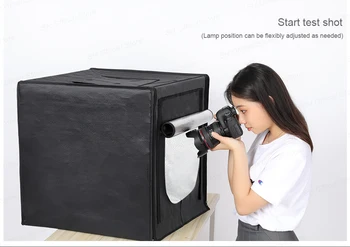 

Mini Photo Studio Portable Folding Studio Lightbox 132 LED Tabletop Shooting Tent 40cm Light Box Lighting Photography Kit