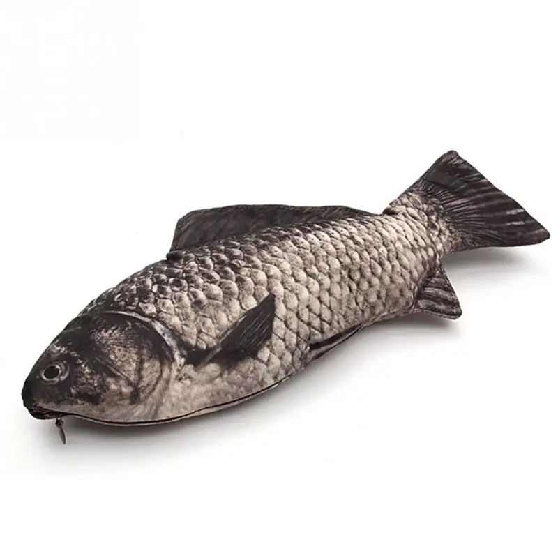 جديد الإبداعية مضحك الأسماك نمط حقائب التجميل ماكياج سستة كبيرة قدرة القرطاسية المكياج حقيبة الحقيبة الجدة هدية