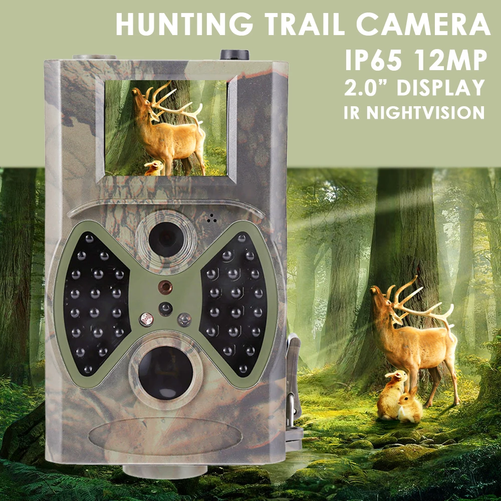 PIR Mini Trail Camera 12MP Infrared Hunting Cameras Trap 1080P Photo Traps Battery IP65 Surveillanc