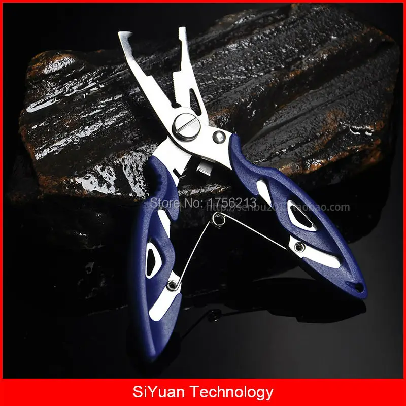 

Multi Function Stainless Steel Fishing Pliers Curved Nose Scissors Braid Cutters Hook Removers Fishing Line Cutters with Sheath