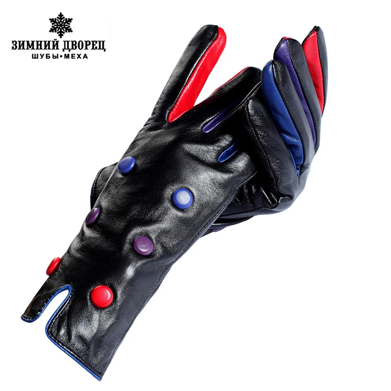 

Leather gloves,Women,Polyester,Genuine Leather,Adult,Dot,punk,Wrist,gloves women,Women's Winter Gloves,Free shipping