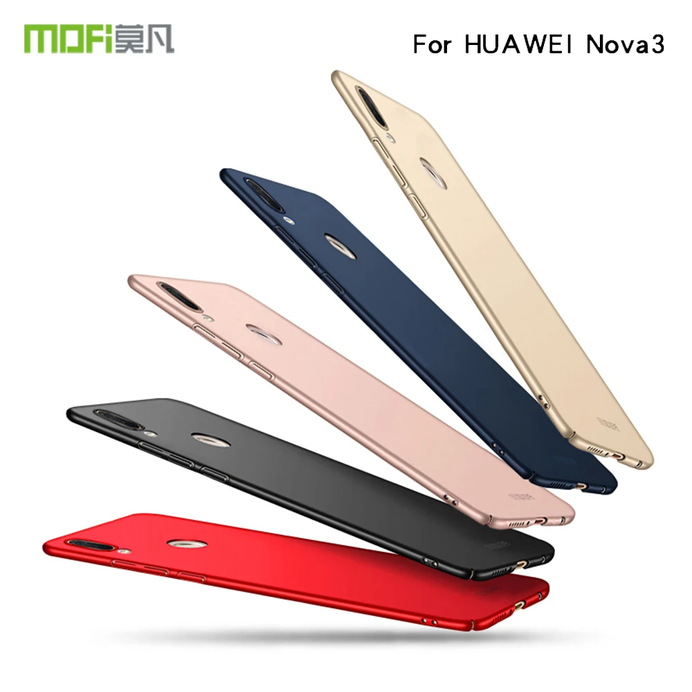 

Original Brand MOFI Hard PC Matte Back cover For HUAWEI Nova3 nova 3 6.3" Full Protective Ultra Thin Shell Case Phone Capa Funda