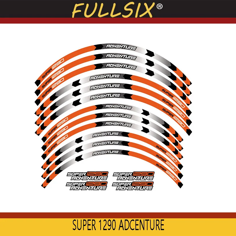 Мотоциклетные передние и задние колеса край внешний обод наклейки светоотражающие полосы колесные наклейки для KTM 1290 SUPER ADV R/S/T