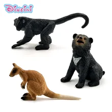 Artificial Little Bear Kangaroo Monkey Simulation animal model figure plastic Decoration educational toy figurine Gift For Kids Artificial Little Bear Kangaroo Monkey Simulation animal model figure plastic Decoration educational toy figurine Gift For Kids