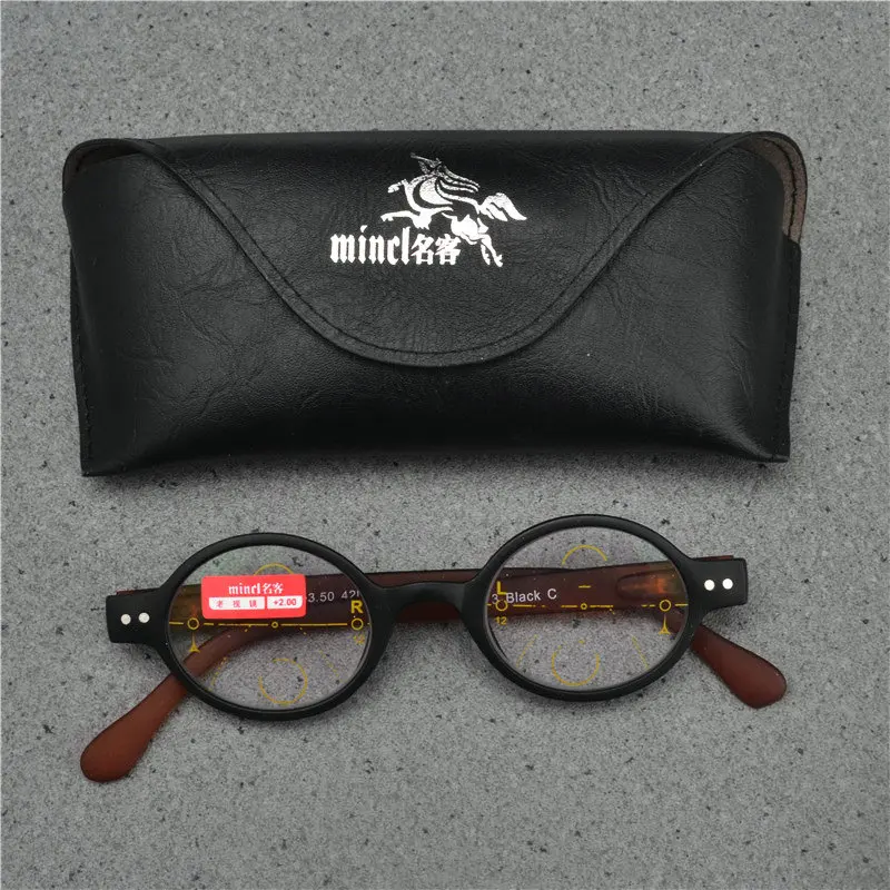 MINCL/Round multi focus glasses progressive resin lens distance dual