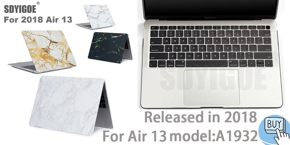 Мраморная текстура чехол для ноутбука MacBook 11Air 13Pro retina для Apple macbook New Pro с сенсорной панелью 13 15 мраморная защитная оболочка