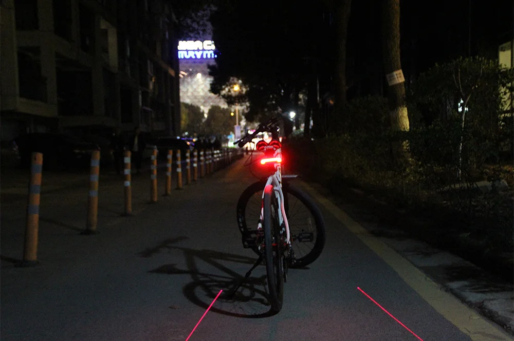 Discount Bicycle taillights safe riding mountain bike road bike BMX seatpost lights laser remote control lights USB charging turn signal 10