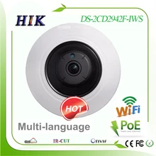 Hikvision 4MP multi-language Wireless wifi fisheye Network IP Camera DS-2CD2942F-IWS POE / Audio / Alarm 360 degree view camara
