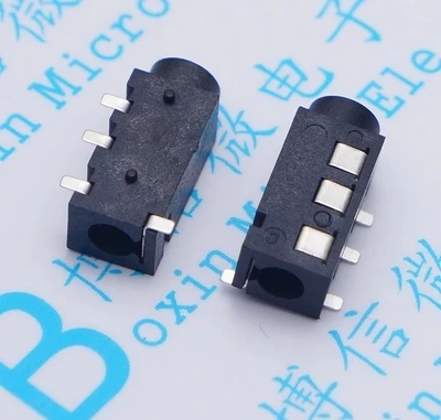 100 шт. 3 5 разъем для наушников аудио jack PJ-320D 4 pin SMD MP3 аксессуары PJ320D | Обустройство