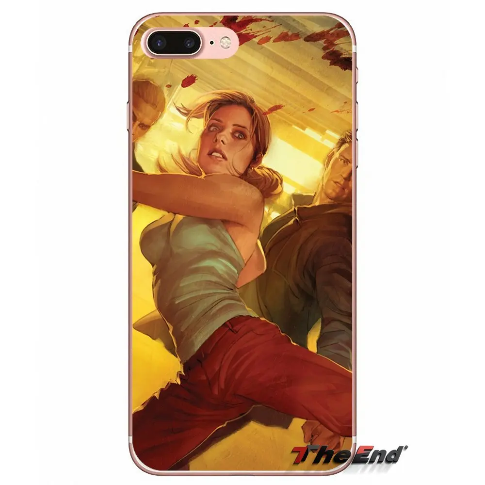 Мягкий прозрачный чехол для iPhone X 4 4S 5 5S 5C SE 6 6S 7 8 Plus Samsung Galaxy J1 J3 J5 J7 A3 A5 2016 2017 Buffy Vampire