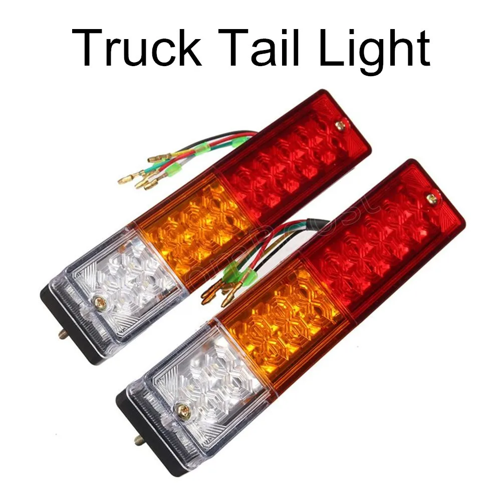 best selling 2 x New Car 12V 24V 20LED Trailer Tail Light Left and