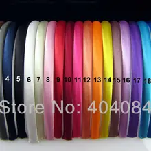 Атлас Банданы для мужчин Конфеты Головные уборы повязка на голову 10 мм аксессуар для волос 20 цветов 120 шт./лот