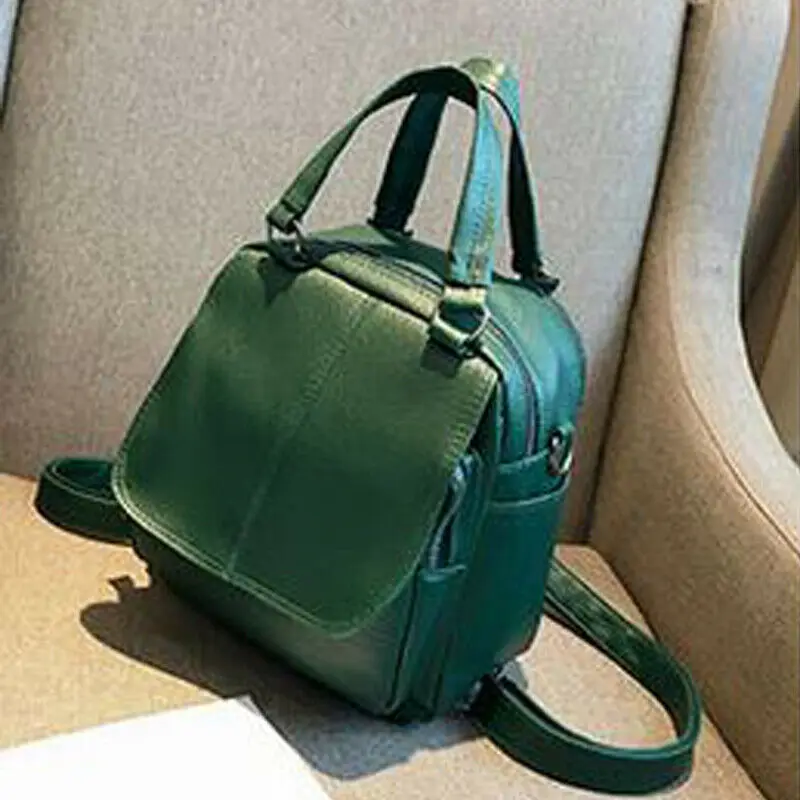 

2019 New Style Women Fashion PU Leather Waterproof Backpack Ladies Girls Solid Zipper Small Travel School Bag