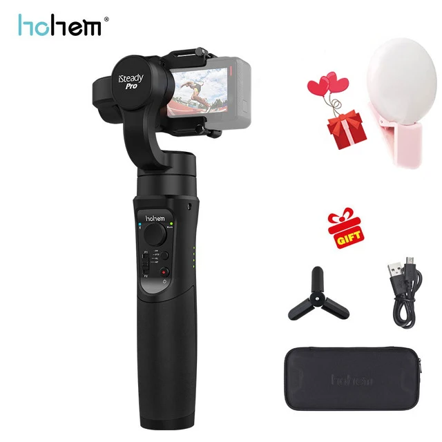 Hohem iSteady Pro 3-осевой Карманный стабилизатор для экшн-камеры GoPro Hero 7 6/5/4/3 для sony RX0 для спортивной экшн-камеры SJCAM камера для съемки движения Gimbal sjcam - Цвет: W tripod LED