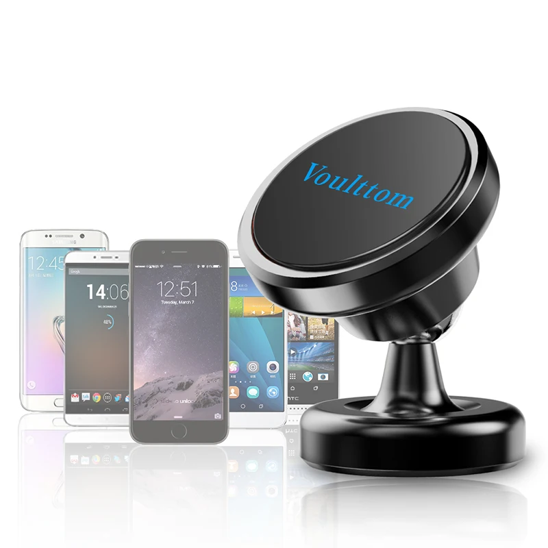 Магнитный автомобильный держатель для мобильного телефона Voulttom, универсальная подставка для телефона с вращением на 360 градусов для iPhone, samsung, huawei, Xiaomi