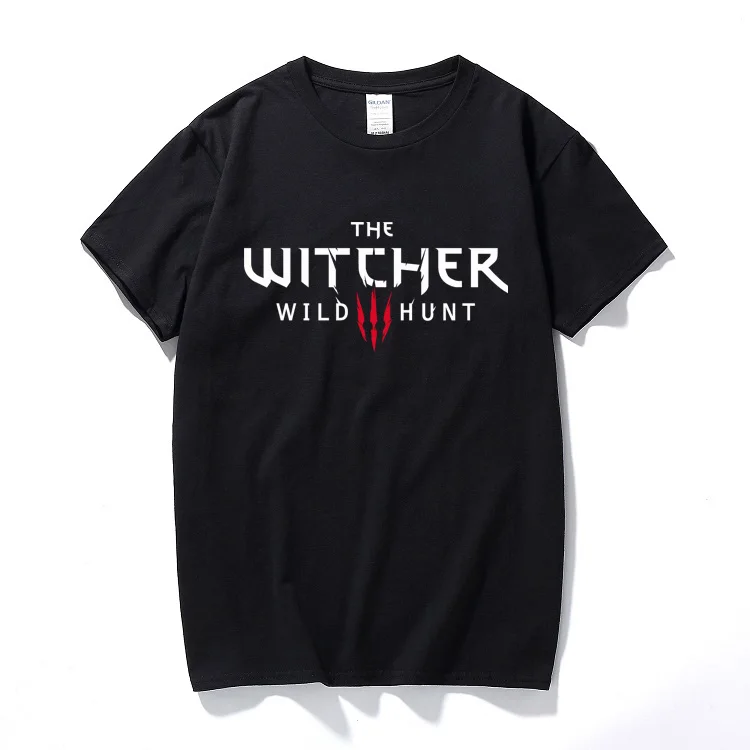 The Witcher 3 T Shirt Summer Men Women Cotton Short Sleeve the witcher t-shirt Geralt de Riv Men Clothing Tops Tee