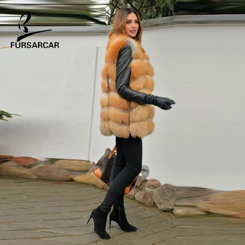 Hiver Véritable Bf Chaud Renard As Gilet Cuir Show Réel Naturel Gilets Manteau 100 De Or Femmes v0061 Fourrure En Fursarcar q0Fw1A4