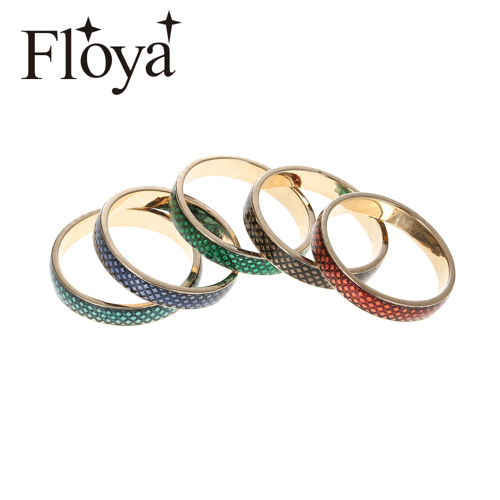 Floya красное эмалевое внутреннее кольцо штабелируемое медное женское золотое