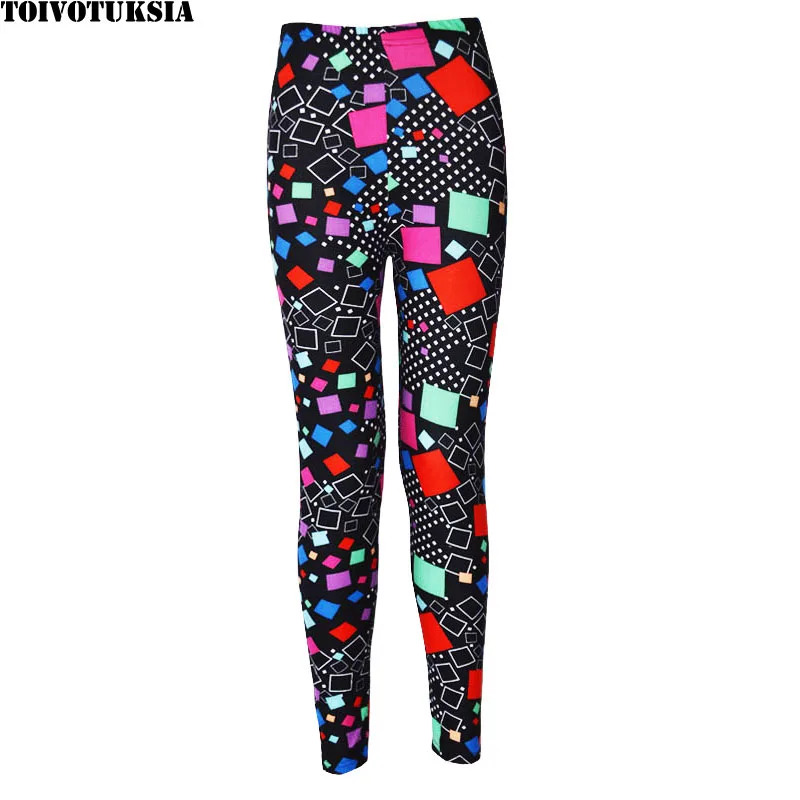 TOIVOTUKSIA Women Leggings Summer Colorful Milk Silk