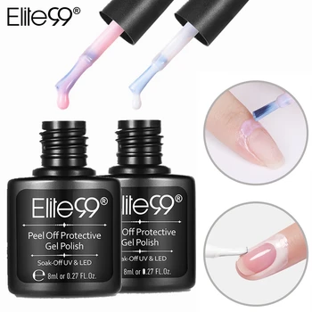 Elite99 Weiß Rosa Peel Off Schützende Gel Nagellack Maniküre Geschützt Einfach Sauber Schnelle Finger Haut Flüssigkeit Band Gel Nagel pflege
