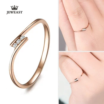 18K Gold Pure Gold Ring Real 18K Solid Gold Rings Good Beautiful Upscale Trendy Classic Party Fine Jewelry Hot Sell New 2020 4