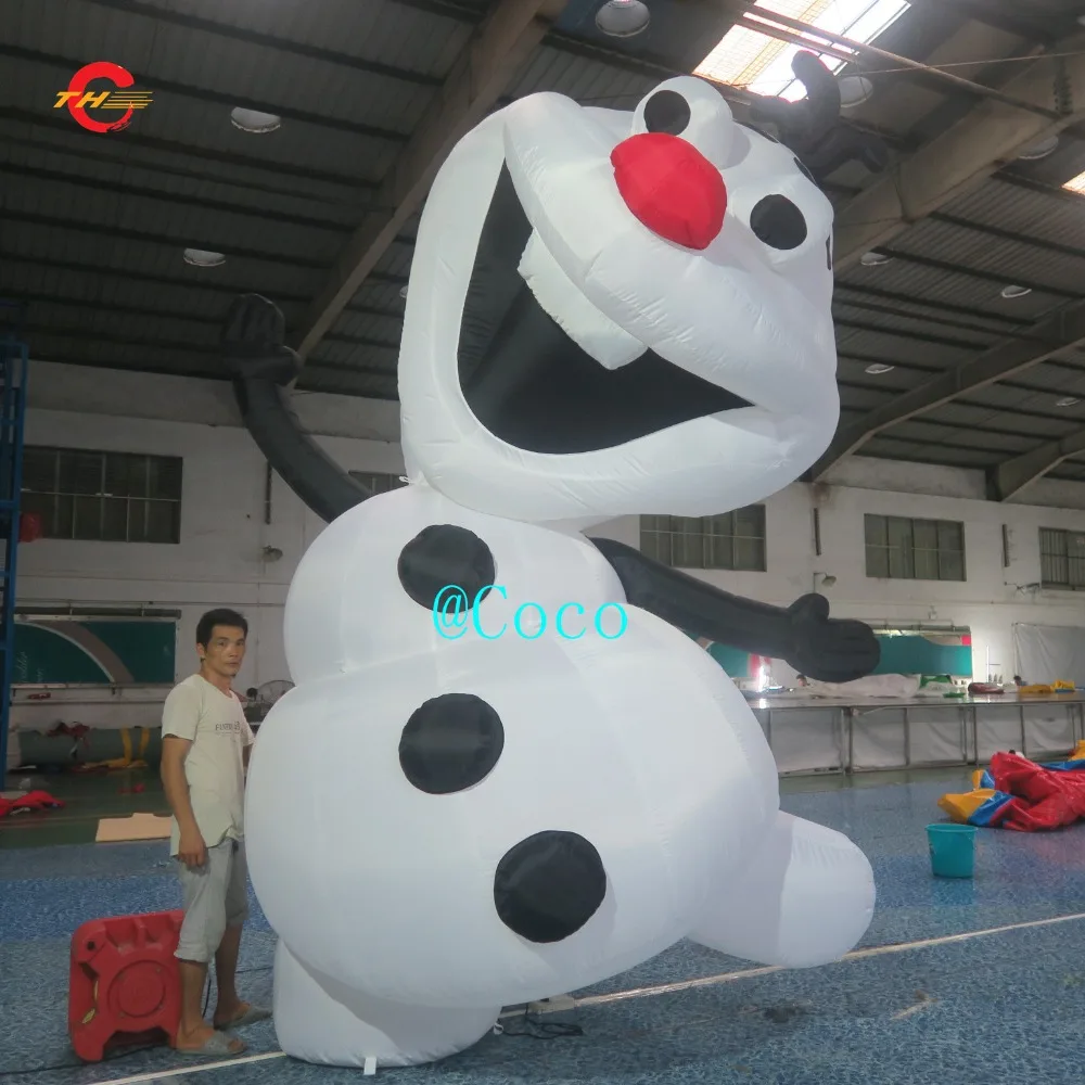 

free air ship to door,4m 13ft high Christmas decoration inflatable snowman mode, customized giant inflatable snowman cartoon