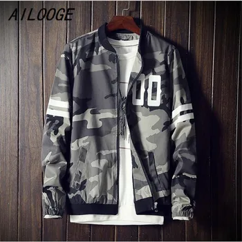 

AILOOGE Jacket Coat Men 2017 Spring Men's Clothes Fashion Bomber Jacket Man Style Baseball Male Windbreaker Jackets Coats 5XL