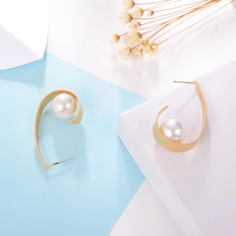 Серьги капельки Shineland модные геометрические женские короткие серьги с