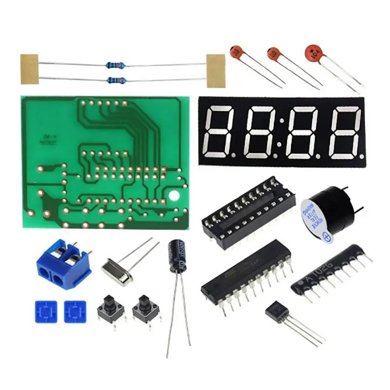 

2018 4 Digital Electronic Clock Microcontroller Digital Clock DIY Electronic Production Kit Parts